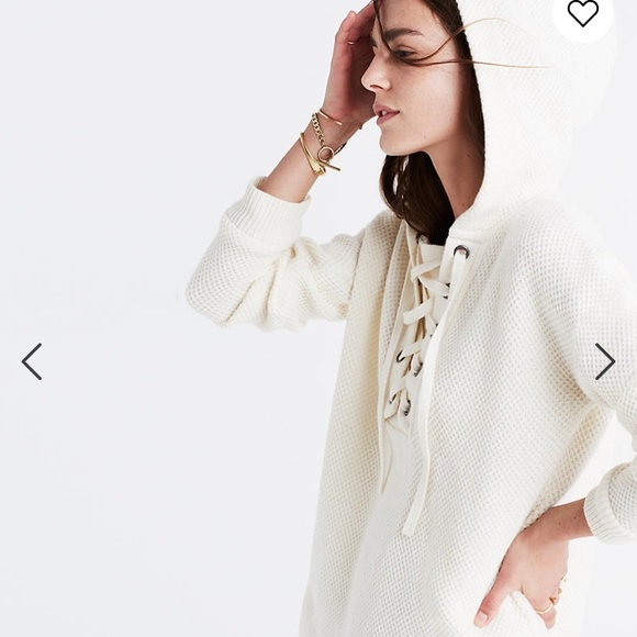 Madewell Jameson Lace Up Merino Wool Sweater - Picture 3 of 13